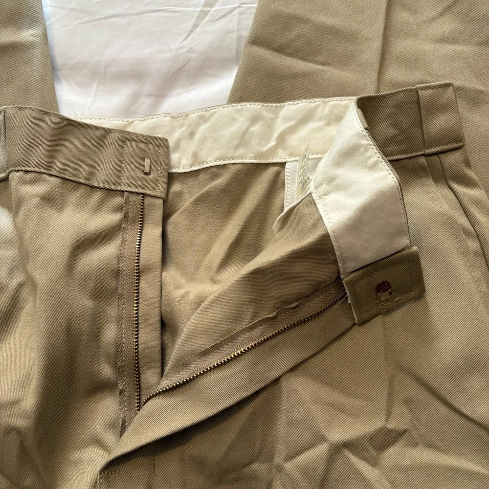 Dickies Original 874 Work Pants Khaki Wear Skater Flat Front Men’s 40X30 (39X29)